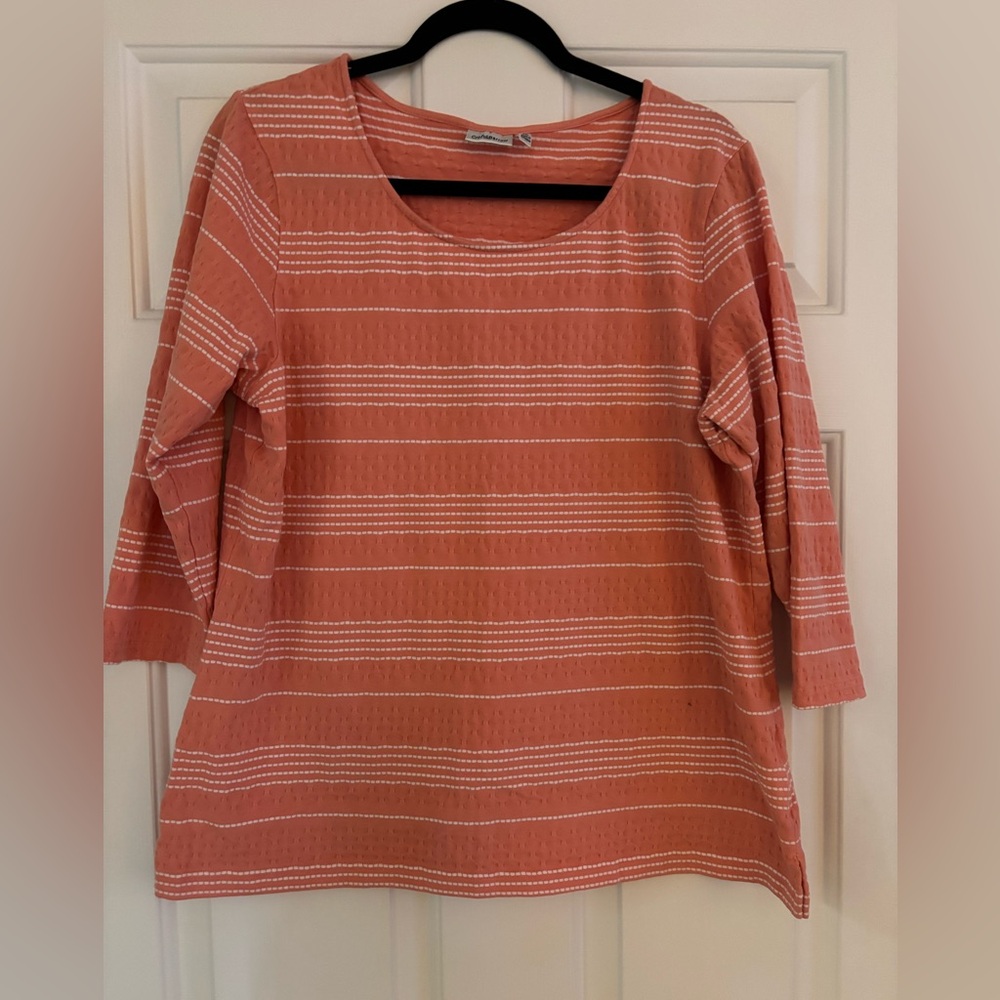 Striped Coral Women's Top